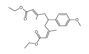 diethyl 3.7-dimethyl-5-(4-methoxyphenyl)-2(E).7(Z)-nonadien-1.9-dioate Structure