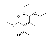 2-acetyl-4,4-diethoxy-N,N,3-trimethylbut-2-enamide结构式