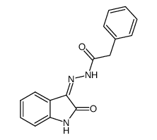 phenyl-acetic acid [(3Z)-2-oxo-1,2-dihydro-indol-3-ylidene]-hydrazide结构式