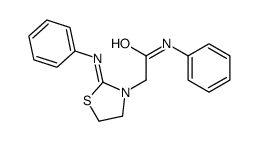 N-phenyl-2-(2-phenylimino-1,3-thiazolidin-3-yl)acetamide Structure