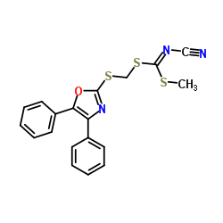 [(4,5-Diphenyl-1,3-oxazol-2-yl)sulfanyl]methyl methyl cyanocarbonodithioimidate结构式