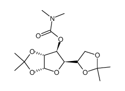 3-O-(N,N-dimethylcarbamoyl)-1,2:5,6-di-O-isopropylidene-α-D-glucose结构式