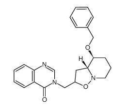 3-(((3aR,4S)-4-(benzyloxy)hexahydro-2H-isoxazolo[2,3-a]pyridin-2-yl)methyl)quinazolin-4(3H)-one结构式