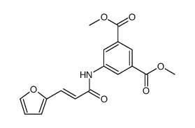 1,3-Benzenedicarboxylic acid, 5-[[(2E)-3-(2-furanyl)-1-oxo-2-propen-1-yl]amino]-, 1,3-dimethyl ester Structure