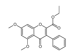 5,7-dimethoxy-4-oxo-3-phenyl-4H-chromene-2-carboxylic acid ethyl ester结构式