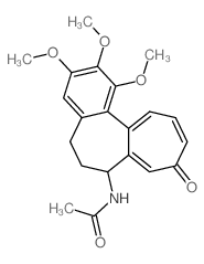 N-(1,2,3-Trimethoxy-9-oxo-5,6,7,9-tetrahydrobenzo[a]heptalen-7-yl)acetamide结构式