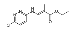 ethyl (E)-3-((6-chloropyridazin-3-yl)amino)-2-methylacrylate结构式