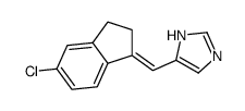 5-[(5-chloro-2,3-dihydroinden-1-ylidene)methyl]-1H-imidazole结构式