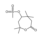 (2,2,5,5-tetramethyl-7-oxooxepan-4-yl) methanesulfonate结构式