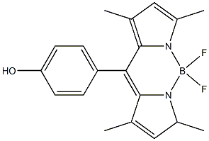 4,4-二氟-8(4'-羟苯基)-1,3,5,7-四甲基-4-BORA-3A,4A-DIAZA-S-INDACENE结构式