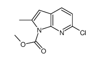 methyl 6-chloro-2-methylpyrrolo[2,3-b]pyridine-1-carboxylate结构式