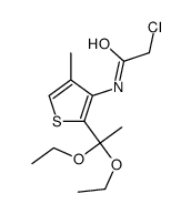 2-chloro-N-[2-(1,1-diethoxyethyl)-4-methylthiophen-3-yl]acetamide结构式