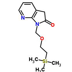 1-[[2-(三甲基硅基)乙氧基]甲基]-1H-吡咯并[2,3-b]吡啶-2(3H)-酮结构式