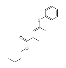 butyl 2-methyl-4-phenylsulfanylpent-3-enoate结构式