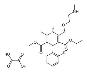 2-<<2-(methylamino)ethoxy>methyl>-4-(2-chlorophenyl)-3-ethoxycarbonyl-5-methoxycarbonyl-6-methyl-1,4-dihydropyridine oxalate Structure