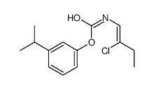 (3-propan-2-ylphenyl) N-(2-chlorobut-1-enyl)carbamate Structure