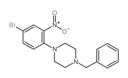 3-NITRO-4-(4-BENZYL-1-PIPERAZINO)BROMOBENZENE structure