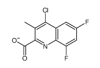 4-chloro-6,8-difluoro-3-methylquinoline-2-carboxylate Structure