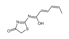 N-(4-oxo-1,3-thiazol-2-yl)hexa-2,4-dienamide Structure