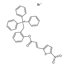 {2-[(E)-3-(5-Nitro-thiophen-2-yl)-acryloyloxy]-benzyl}-triphenyl-phosphonium; bromide结构式