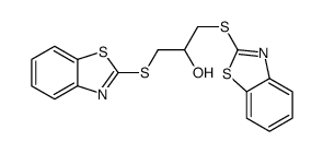 1,3-bis(1,3-benzothiazol-2-ylsulfanyl)propan-2-ol结构式