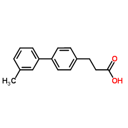 3-(3'-Methyl-4-biphenylyl)propanoic acid结构式