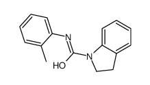 N-(2-methylphenyl)-2,3-dihydroindole-1-carboxamide结构式