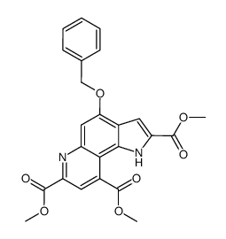 trimethyl 4-benzyloxy-1H-pyrrolo(2,3-f)quinoline-2,7,9-tricarboxylate Structure
