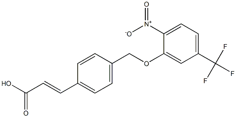 3-[4-(2-Nitro-5-trifluoromethyl-phenoxymethyl)-phenyl]-acrylic acid Structure