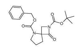 5-Benzyl 2-(2-methyl-2-propanyl) (4R)-1-oxo-2,5-diazaspiro[3.4]oc tane-2,5-dicarboxylate结构式