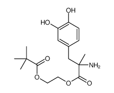 2-[(2S)-2-amino-3-(3,4-dihydroxyphenyl)-2-methylpropanoyl]oxyethyl 2,2-dimethylpropanoate Structure