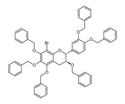 (2R,3S)-8-bromo-3,5,6,7,3',4'-hexa-O-benzylflavan Structure