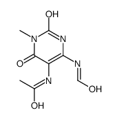 N-(6-formamido-3-methyl-2,4-dioxo-1H-pyrimidin-5-yl)acetamide Structure