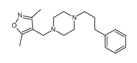 3,5-dimethyl-4-[[4-(3-phenylpropyl)piperazin-1-yl]methyl]-1,2-oxazole结构式