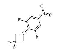 1-(2,6-difluoro-4-nitrophenyl)-3,3-difluoroazetidine结构式
