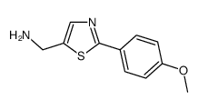 C-[2-(4-Methoxy-phenyl)-thiazol-5-yl]-methylamine结构式