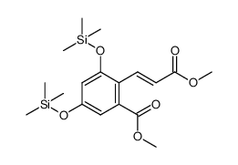 2-(2-methoxycarbonyl-vinyl)-3,5-bis-trimethylsilanyloxy-benzoic acid methyl ester结构式