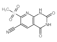 3-methylsulfonyl-7,9-dioxo-2,8,10-triazabicyclo[4.4.0]deca-2,4,11-triene-4-carbonitrile结构式