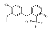 (4-hydroxy-3-methoxy-phenyl)-(1-oxy-2-trifIuoromethyl-pyridin-3-yl)-methanone Structure