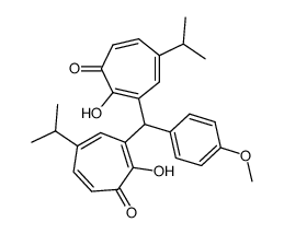 α,α-bis(2-hydroxy-5-isopropyltropon-3-yl)-4-methoxytoluene结构式