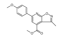 Isoxazolo[5,4-b]pyridine-4-carboxylic acid, 6-(4-methoxyphenyl)-3-methyl-, methyl ester结构式