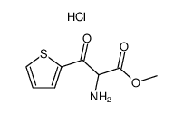 methyl 2-amino-3-oxo-3-(thiophen-2-yl)propionate hydrochoride Structure