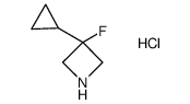 3-cyclopropyl-3-fluoroazetidine hydrochloride Structure