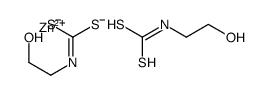 bis[(2-hydroxyethyl)dithiocarbamato-S,S']zinc structure