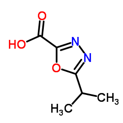 5-异丙基-1,3,4-噁二唑-2-羧酸结构式