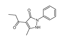 5-methyl-2-phenyl-4-propanoyl-1H-pyrazol-3-one Structure