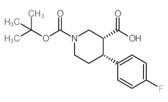 (3R,4R)-1-(TERT-BUTOXYCARBONYL)-4-(4-FLUOROPHENYL)PIPERIDINE-3-CARBOXYLIC ACID Structure