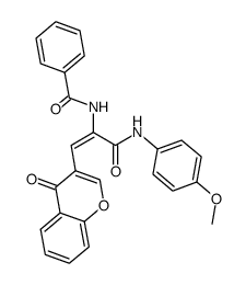 N-[(E)-1-(4-Methoxy-phenylcarbamoyl)-2-(4-oxo-4H-chromen-3-yl)-vinyl]-benzamide结构式