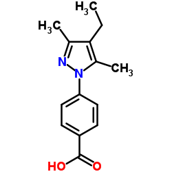 4-(4-Ethyl-3,5-dimethyl-1H-pyrazol-1-yl)benzoic acid Structure