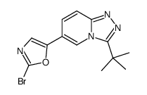 2-bromo-5-(3-tert-butyl-[1,2,4]triazolo[4,3-a]pyridin-6-yl)-1,3-oxazole结构式